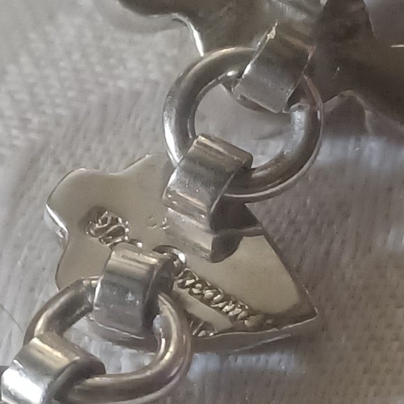 Mars and Valentine / Echo of The Dreamer Multi Gemstone Link Toggle Bracelet, SS - Picture 16 of 16